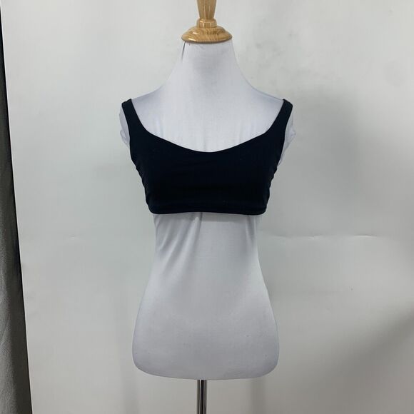 Lululemon Strappy Sports Bra Womens 8 Black Criss Cross Back Unpadded *READ - Picture 2 of 12